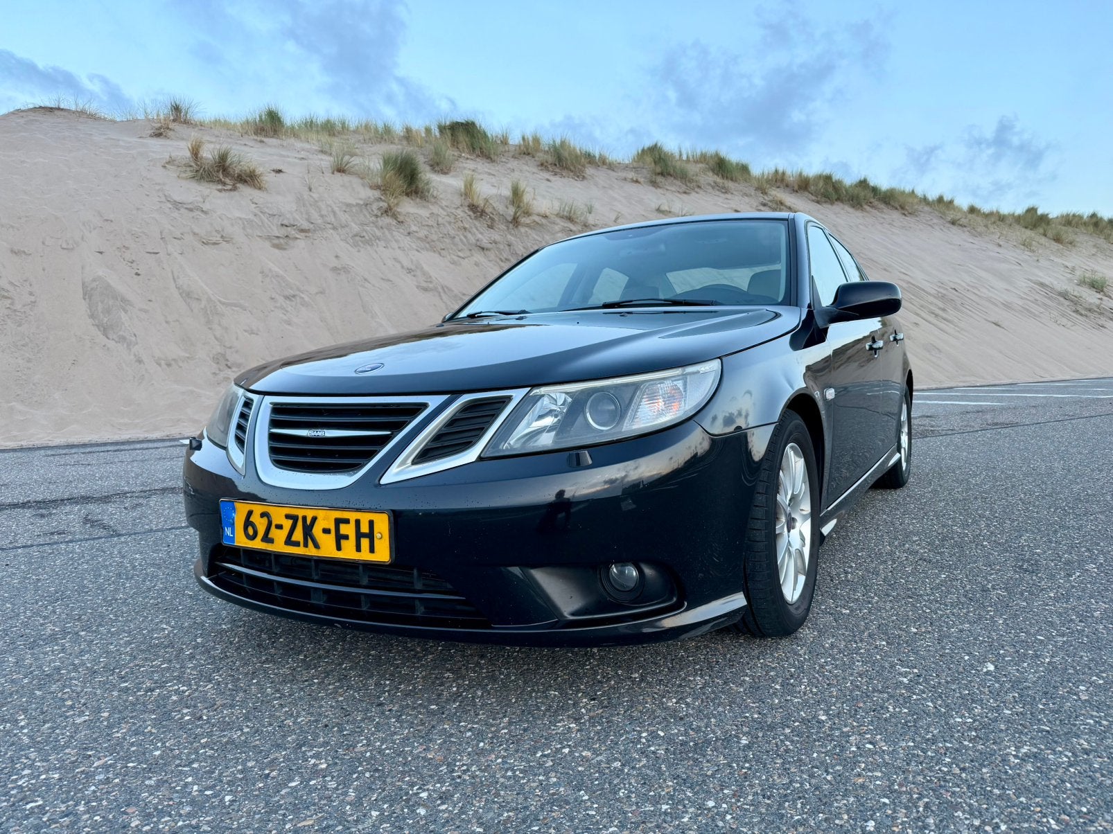 Saab 9-3 1.8t  Sport Sedan AUT 2008 Zwart, Auto's, Saab, 1998 cc, 4 cilinders, Zwart, Particulier