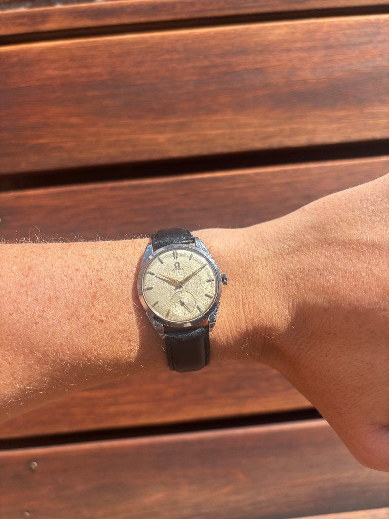 Omega Vintage handopwindbaar horloge uit de jaren 60, Sieraden, Tassen en Uiterlijk, Horloges | Antiek, Staal, Met bandje, Polshorloge