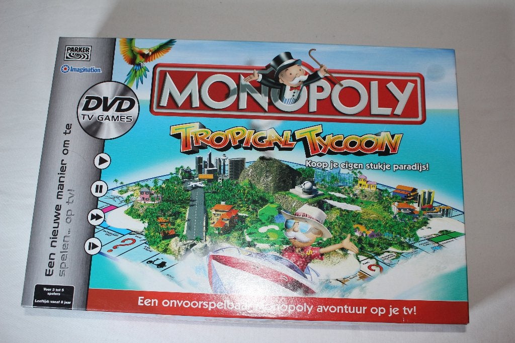 monopoly tropical tycoon, Vijf spelers of meer, Ophalen, Zo goed als nieuw, Parker