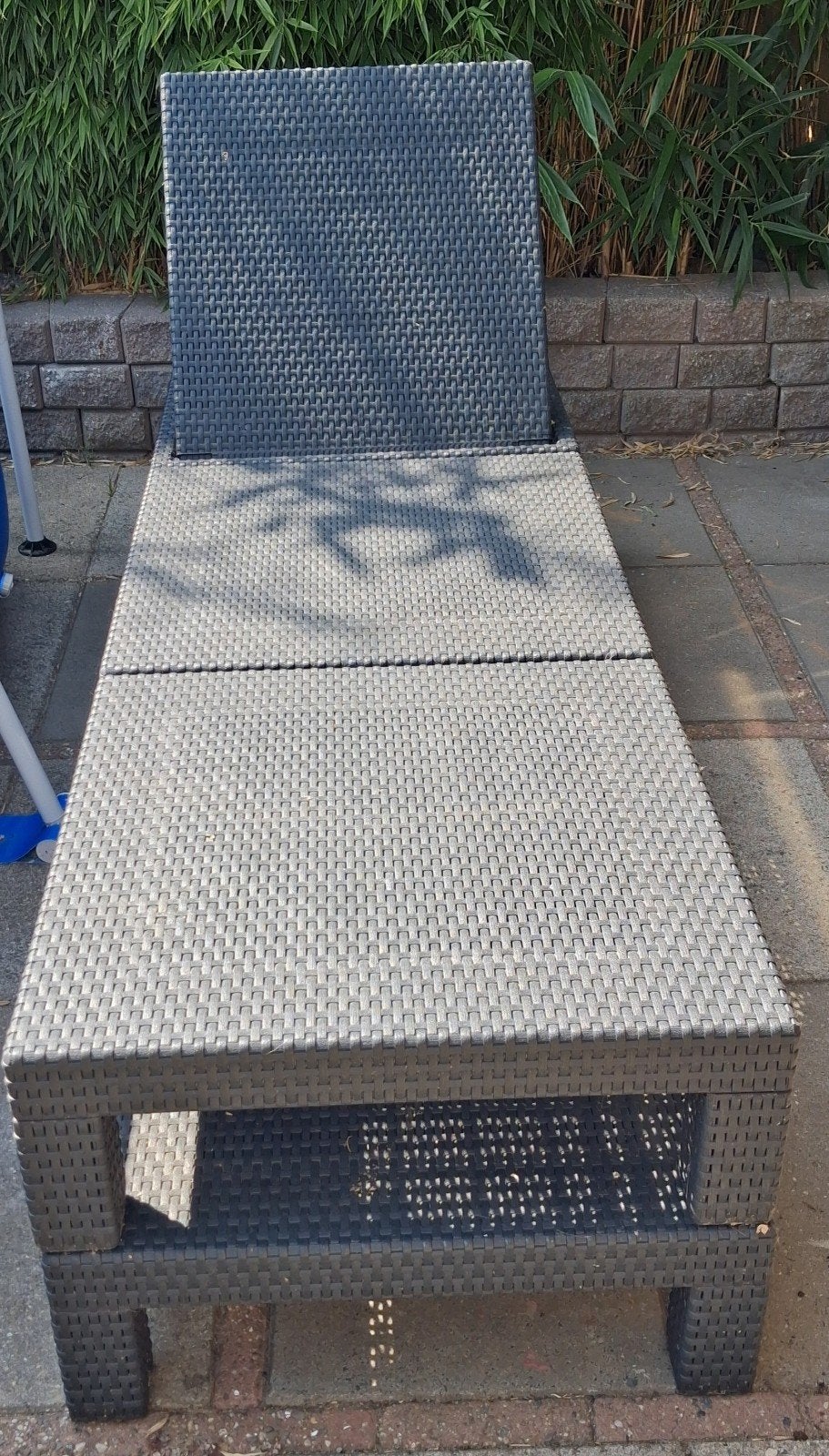 Ligbed antreciet 2x Leen Bakker € 15,00 voor beide!!, Ophalen, Gebruikt, Wicker, Verstelbaar