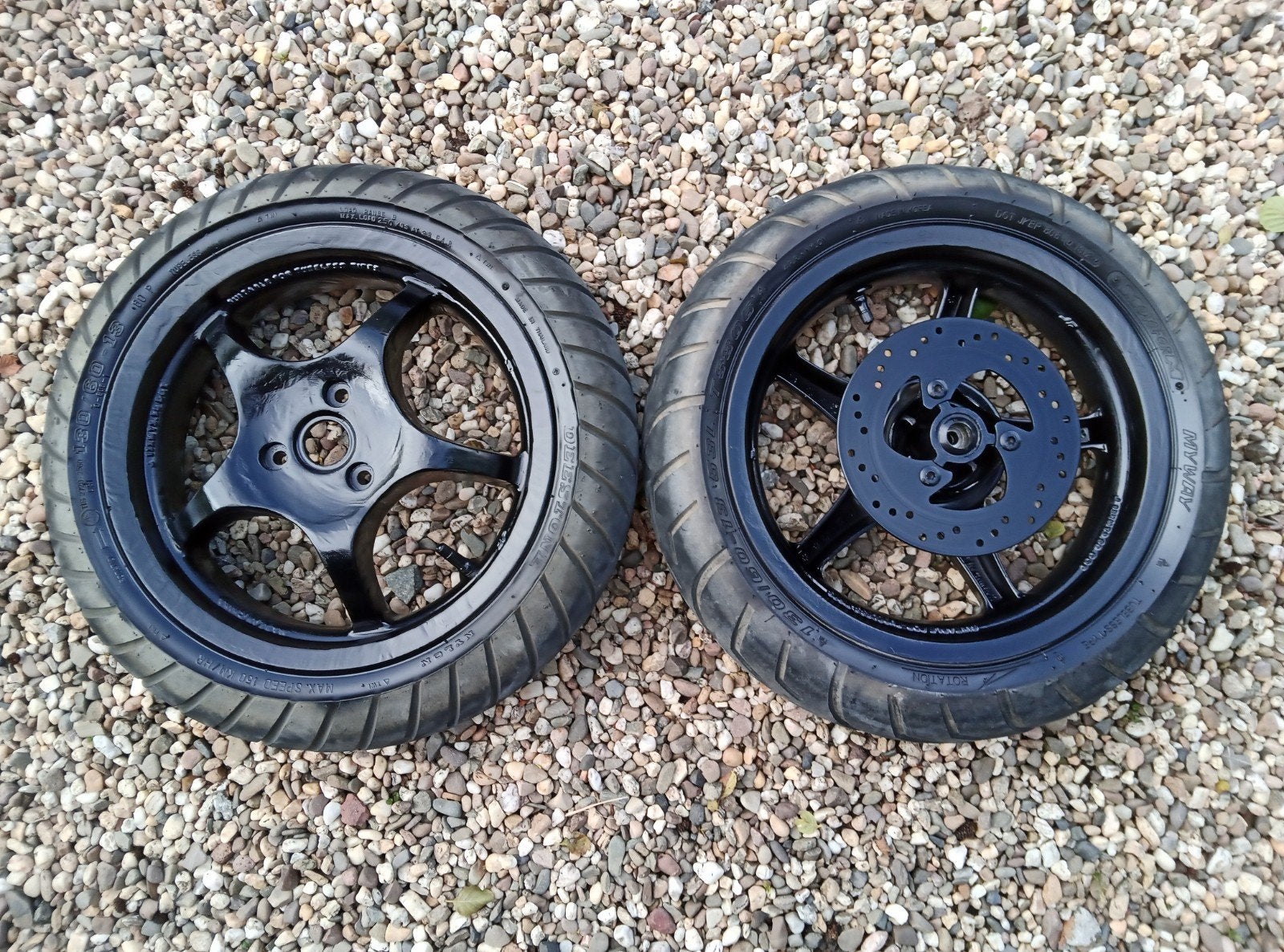 Set banden + velgen (voor- en achter) Yamaha Aerox, Ophalen of Verzenden