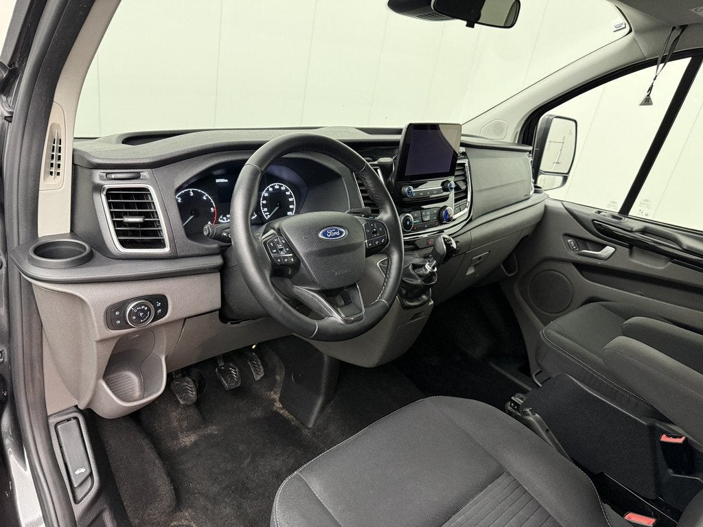Ford Transit Custom 2.0TDCi 130PK Limited Dubbele Cabine | 2, Auto's, Bestelauto's, Stof, Gebruikt, Zwart, Ford