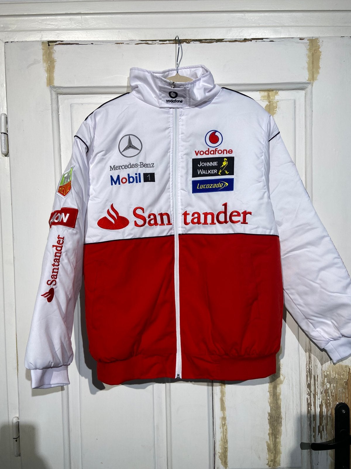 Mercedes Racing-fanjas (maat XL) vintage f1, Ophalen of Verzenden, Zo goed als nieuw, Maat 56/58 (XL), Rood