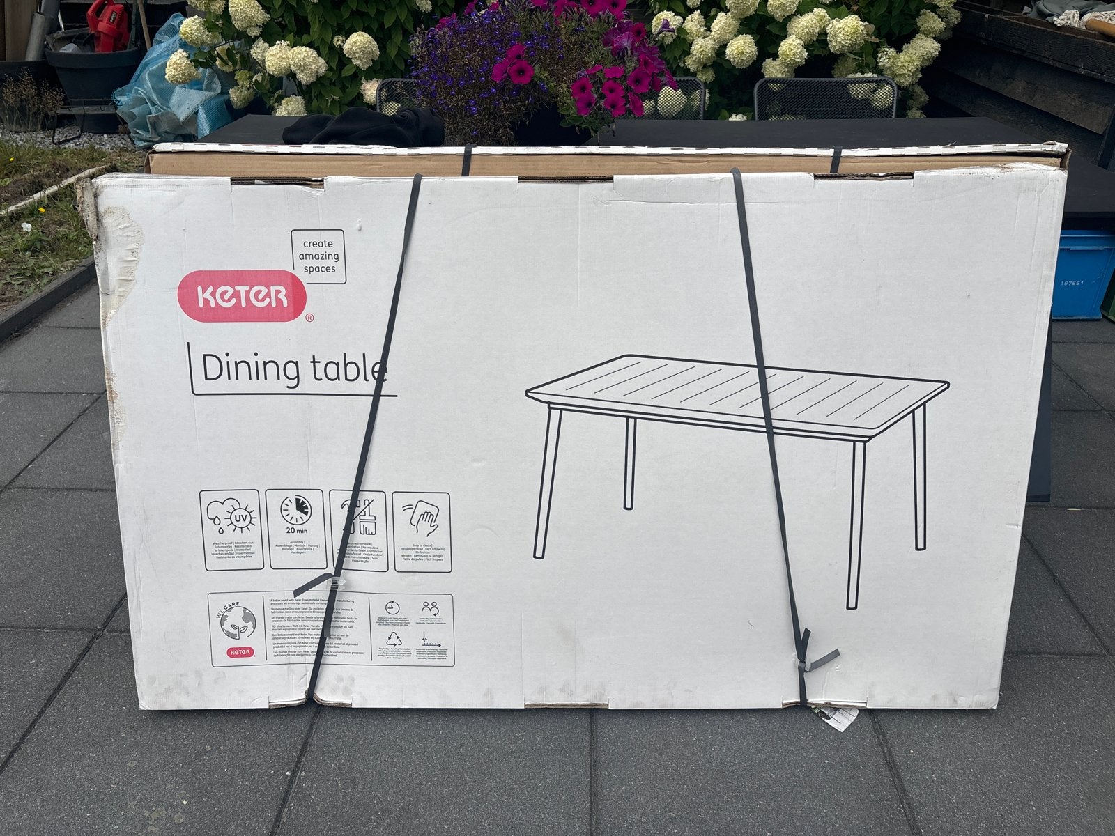 Keter Metalea Dining Table kunststof - Nieuw in doos, Ophalen, Nieuw, Rechthoekig, Kunststof