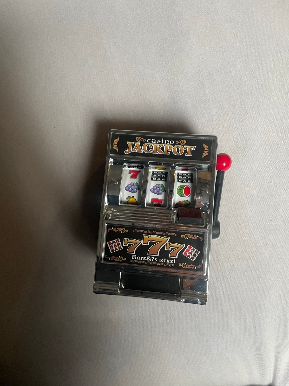 Casino Jackpot Fruitslot - Mini Speelautomaat, Verzamelen, Automaten | Gokkasten en Fruitautomaten, Gebruikt, Overige munten, Ophalen