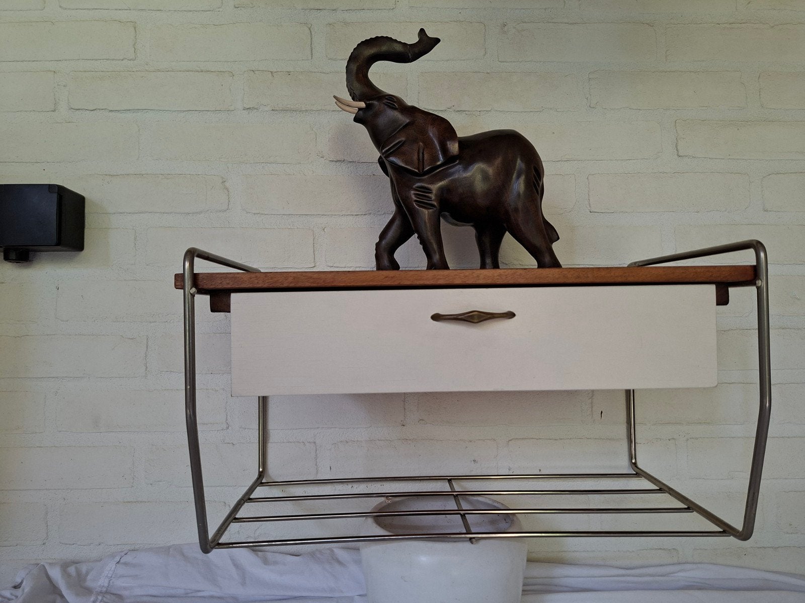 Vintage retro kastje wandkastje ladekastje nachtkastje j 60., Ophalen of Verzenden, Huis en Inrichting