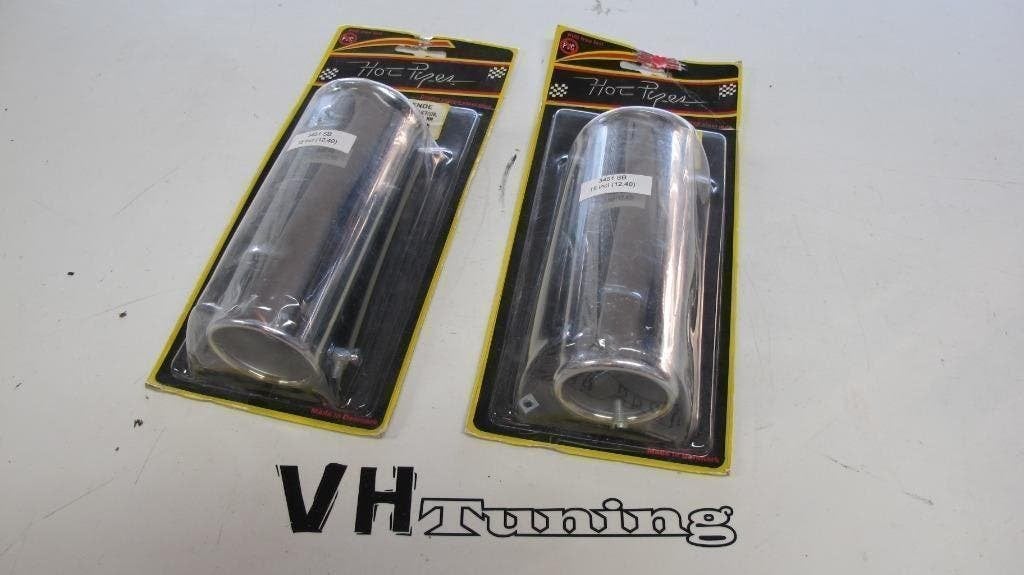 HOT PIPES verchoomde siertuk 1x 50MM rond aansluiting 3451, Ophalen of Verzenden