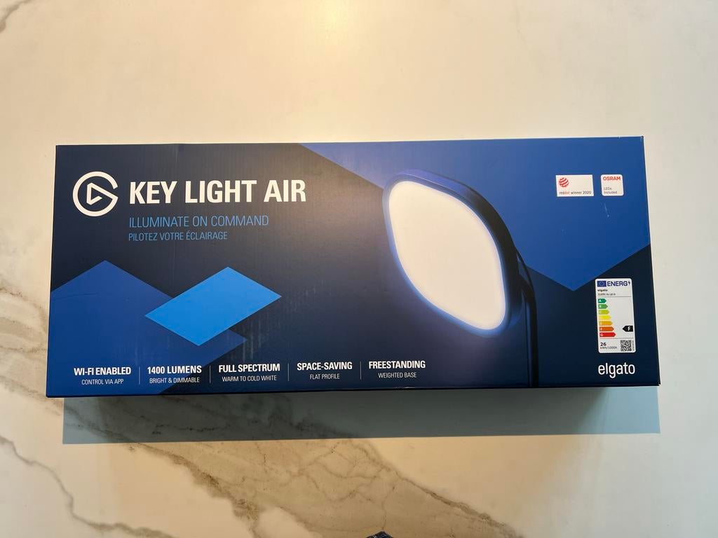 Elgato Key Light Air - Compacte app-bediende LED-verlichting, Ophalen of Verzenden, Zo goed als nieuw, Video