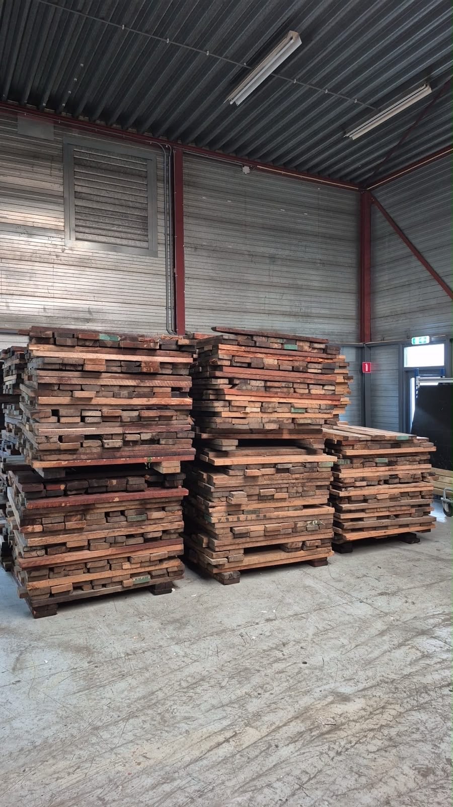 Grote partij gebruikt hout 120x15x4 cm - 15 pallets, Ophalen, Gebruikt, 25 tot 50 mm, Balk