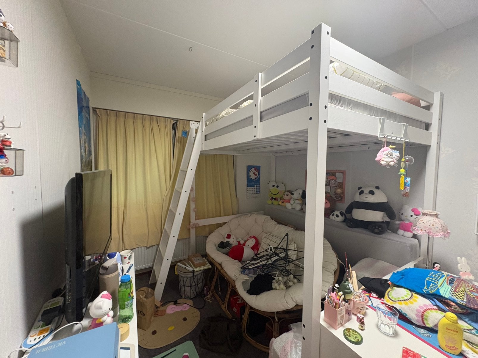 IKEA hoogslaper 140x200, Huis en Inrichting, Slaapkamer | Stapelbedden en Hoogslapers, Ophalen, Hoogslaper, 140 cm, Zo goed als nieuw