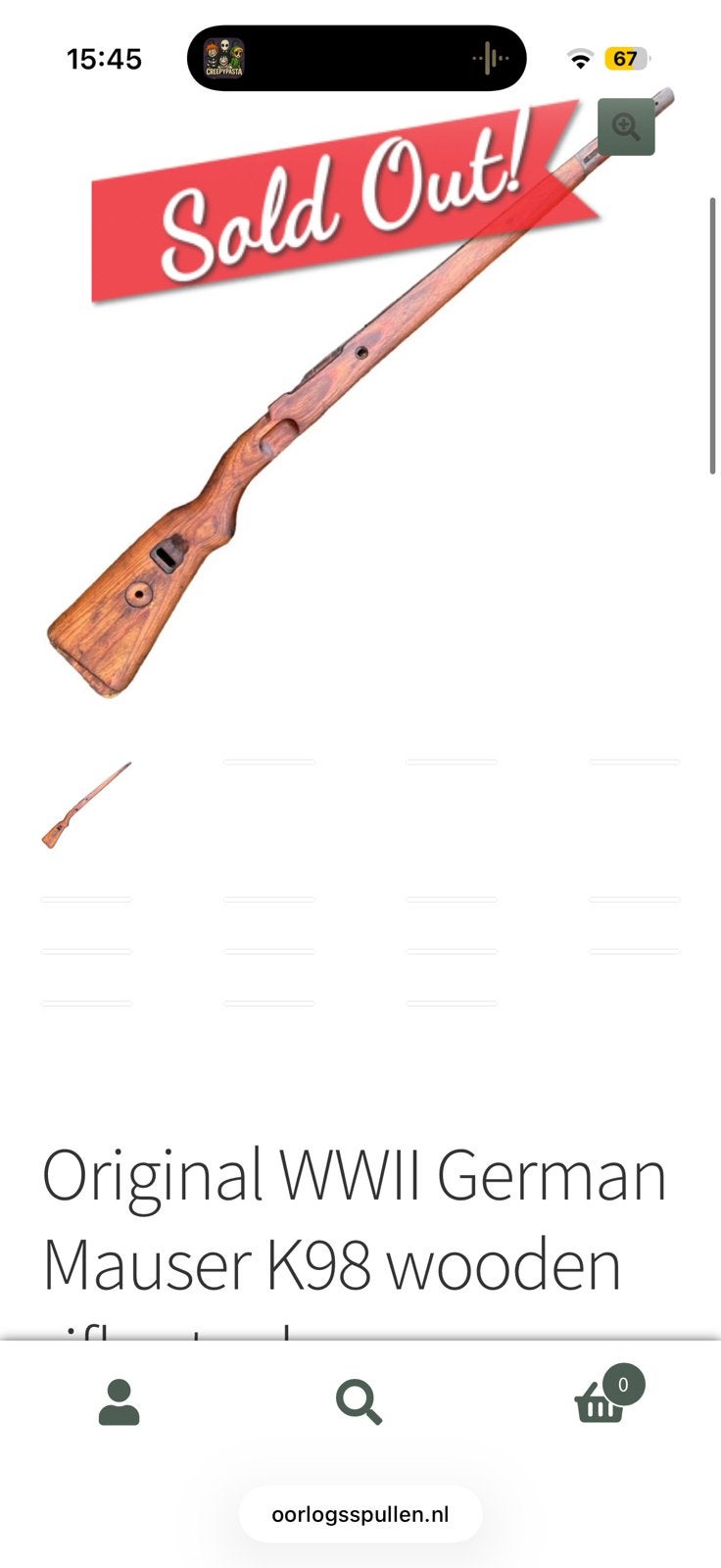 K98 hout kolf gezocht, Ophalen, Zo goed als nieuw