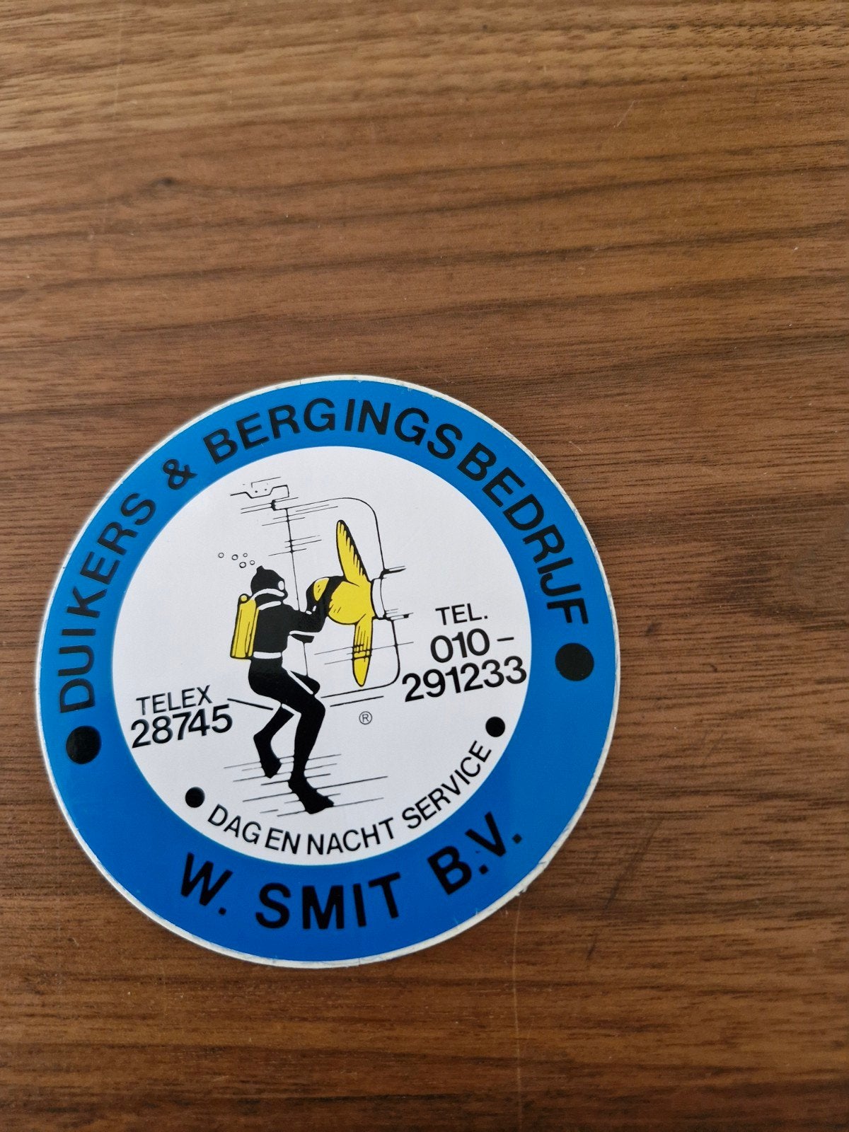 9397 Sticker Duikers & Bergingsbedrijf W. Smit B.V., Ophalen of Verzenden, Gebruikt, Bedrijf of Vereniging
