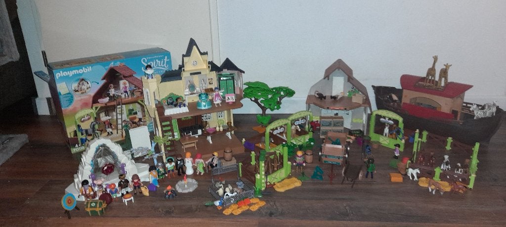 Partij Spirit Playmobil, Paarden en dieren en wat losse sets, Gebouw, Losse onderdelen, Ophalen of Verzenden, Zo goed als nieuw