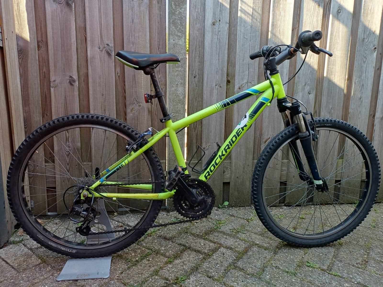 Rockrider, mountainbike, 500 ST fluo, 24 inch., Fietsen en Brommers, Fietsen | Mountainbikes en ATB, Gebruikt, Hardtail, Velgrem