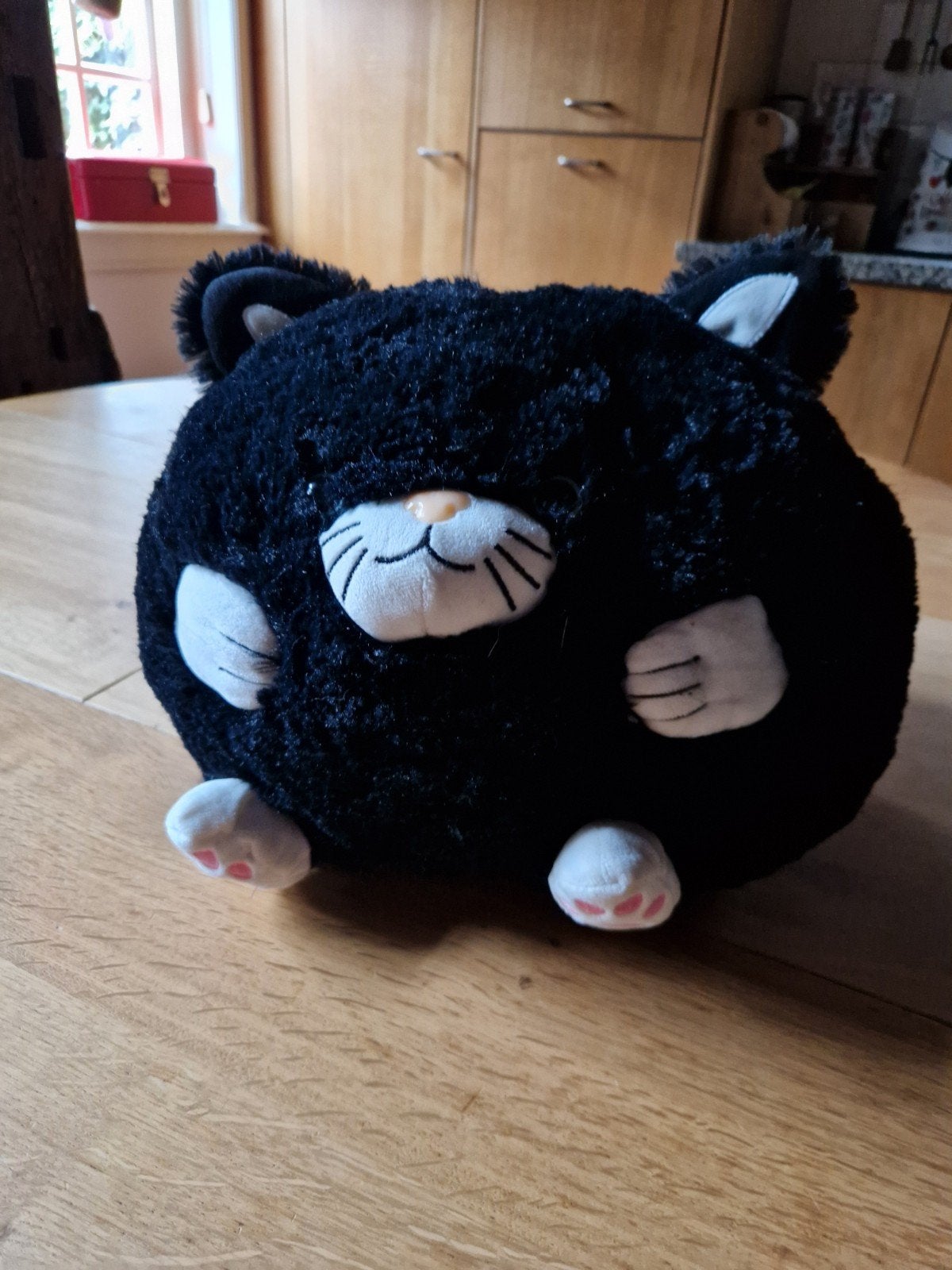 Grote Zachte Pluche Mof Poes - Zwart, Ophalen of Verzenden, Nieuw, Handschoenen