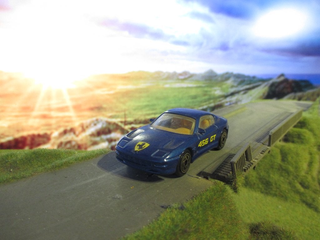 1/61 Ferrari 456GT - Matchbox MB41-263 Metallic Flake Blue, Ophalen of Verzenden, Gebruikt, Auto