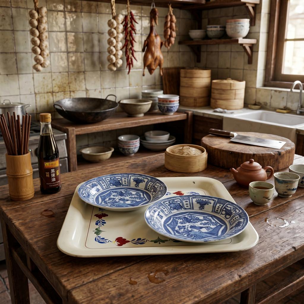 Set van 2 Kraak-stijl porseleinen borden, 19e eeuw, Ophalen of Verzenden
