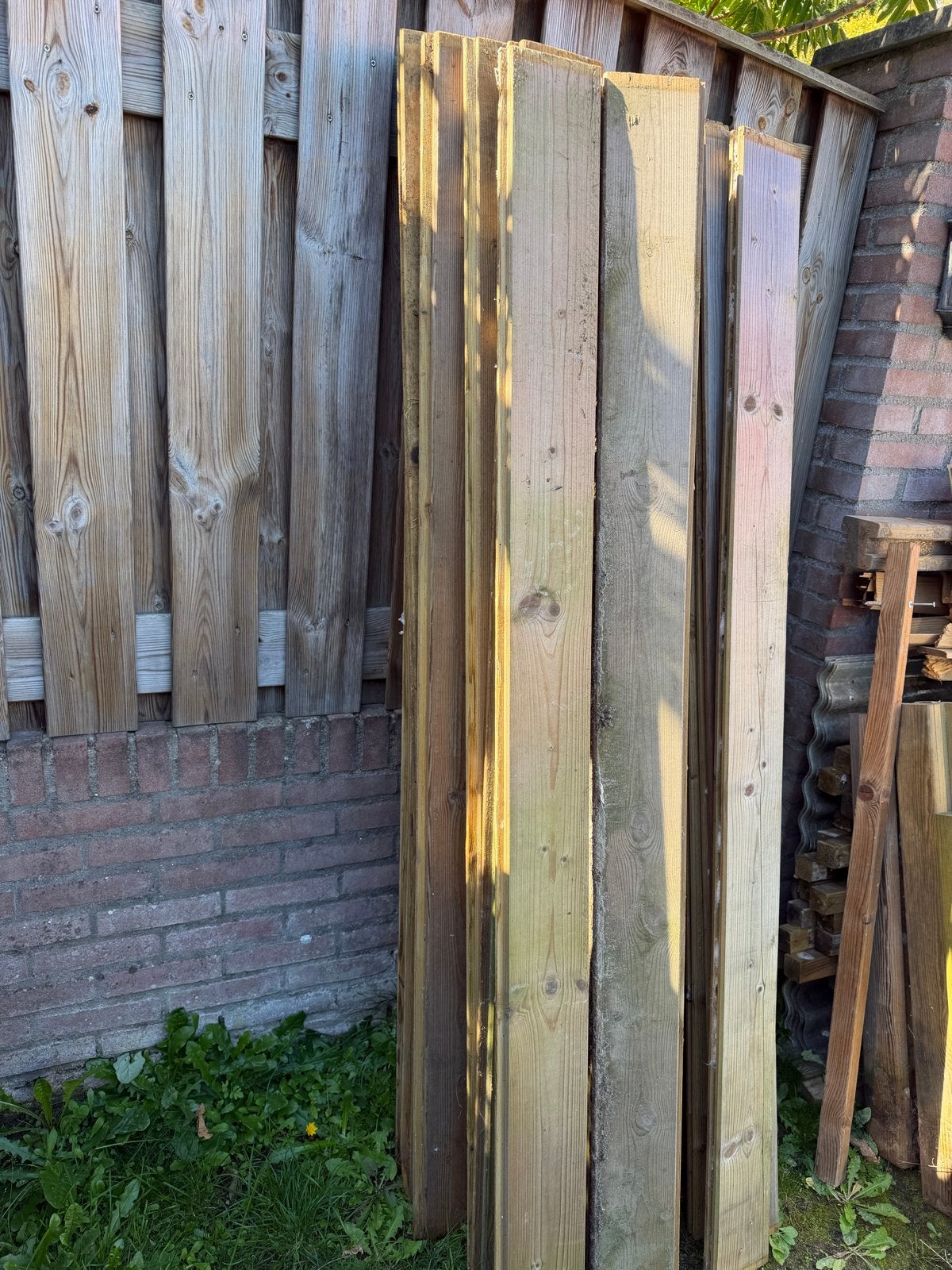Schuttingdelen van hout, Ophalen, Minder dan 3 meter, Hout, 1 tot 2 meter