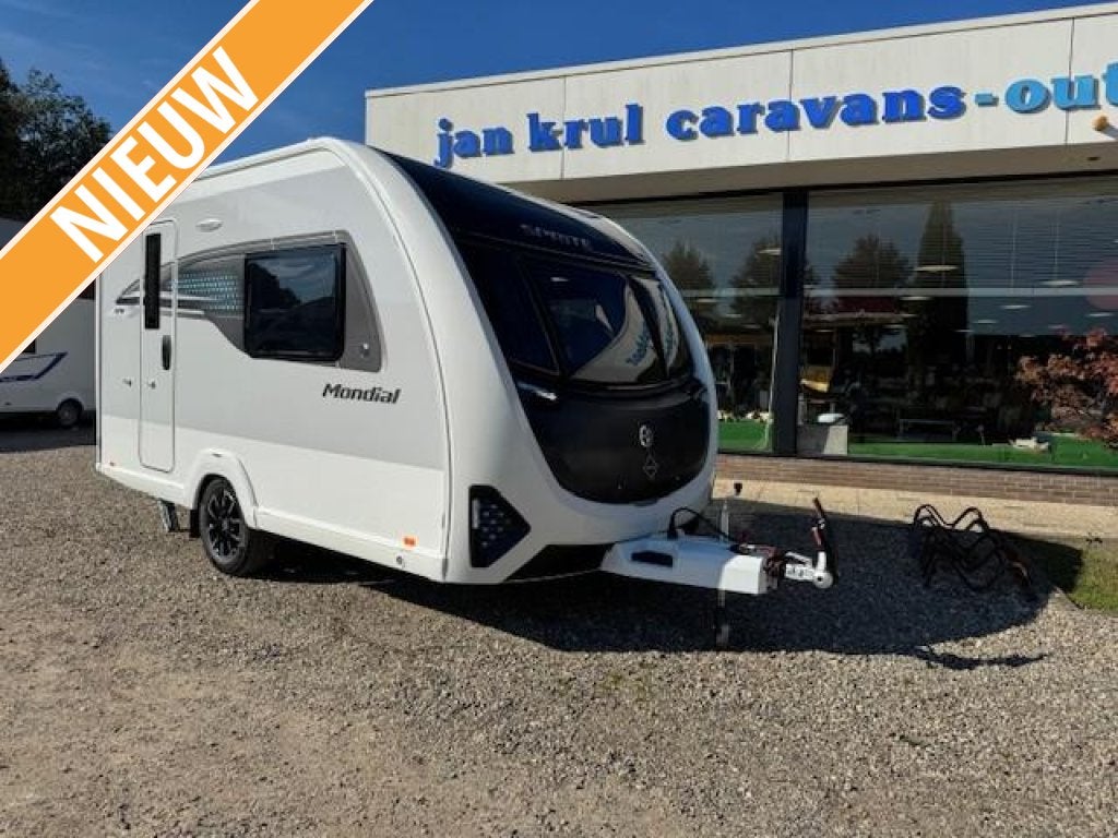 Sprite Mondial 370 SE compacte caravan sprite, Caravans en Kamperen, Standaardzit, Tot en met 2, 750 - 1000 kg, Overige typen