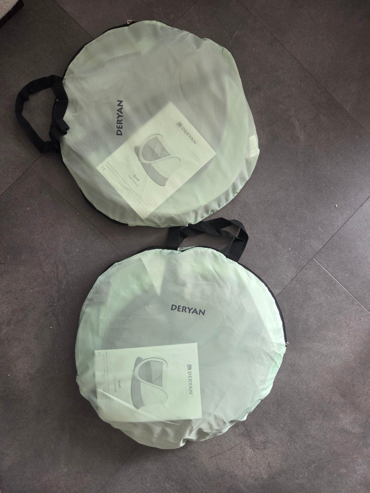NIEUW 2x Deryan Scott Pop-up tent campingbedje GREEN, Ophalen, Nieuw, Reisbedje
