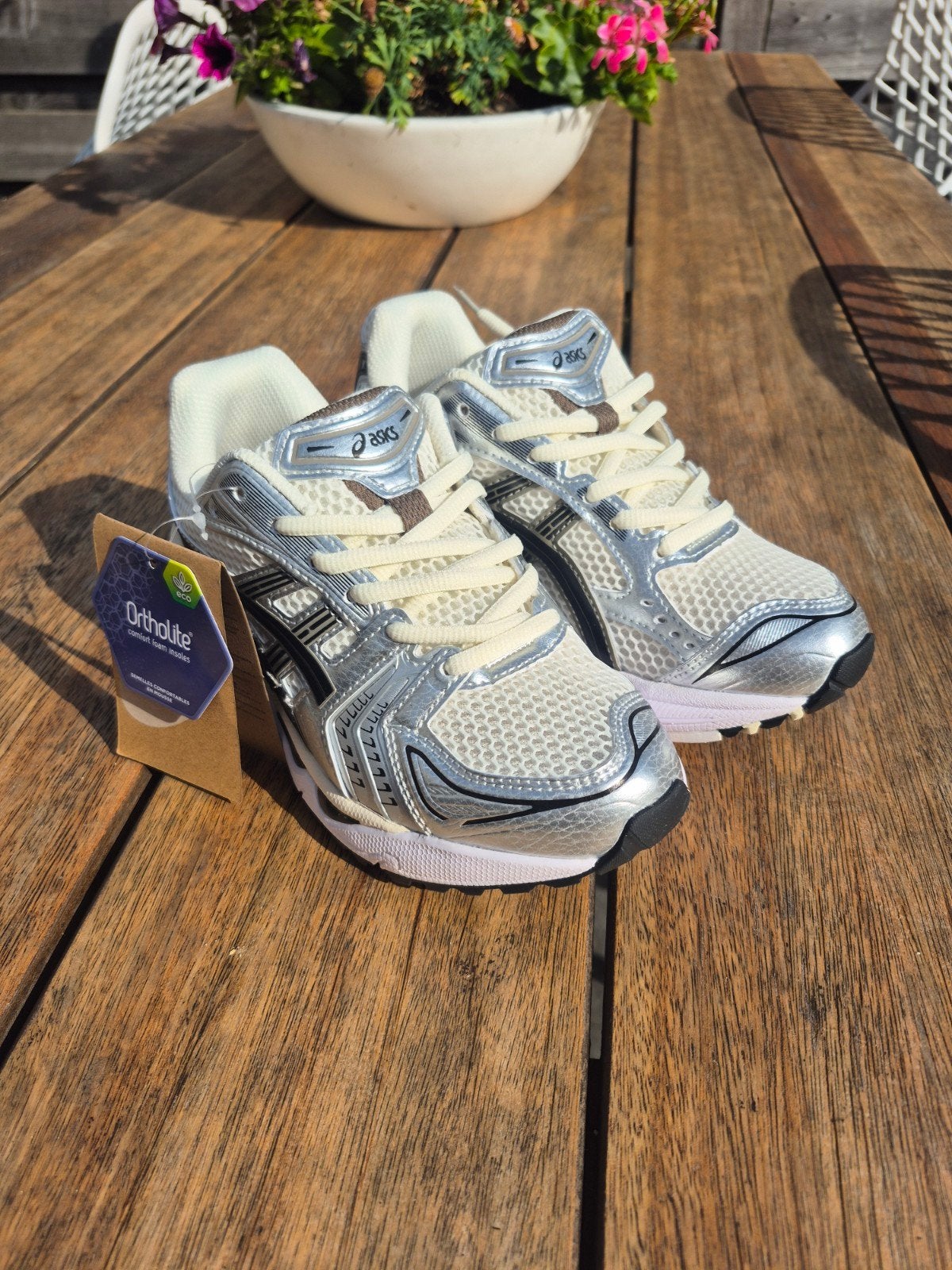 Asics Gel Kayano 14 Cream Black Silver - Maat 38, Verzenden