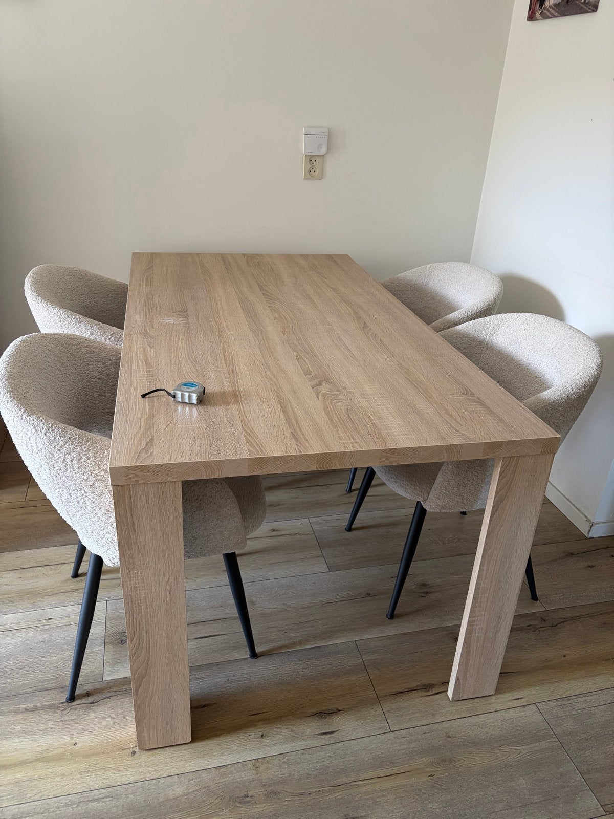 Eetkamer tafel met bijpassende stoelen, Ophalen, Gebruikt, 50 tot 100 cm, 150 tot 200 cm