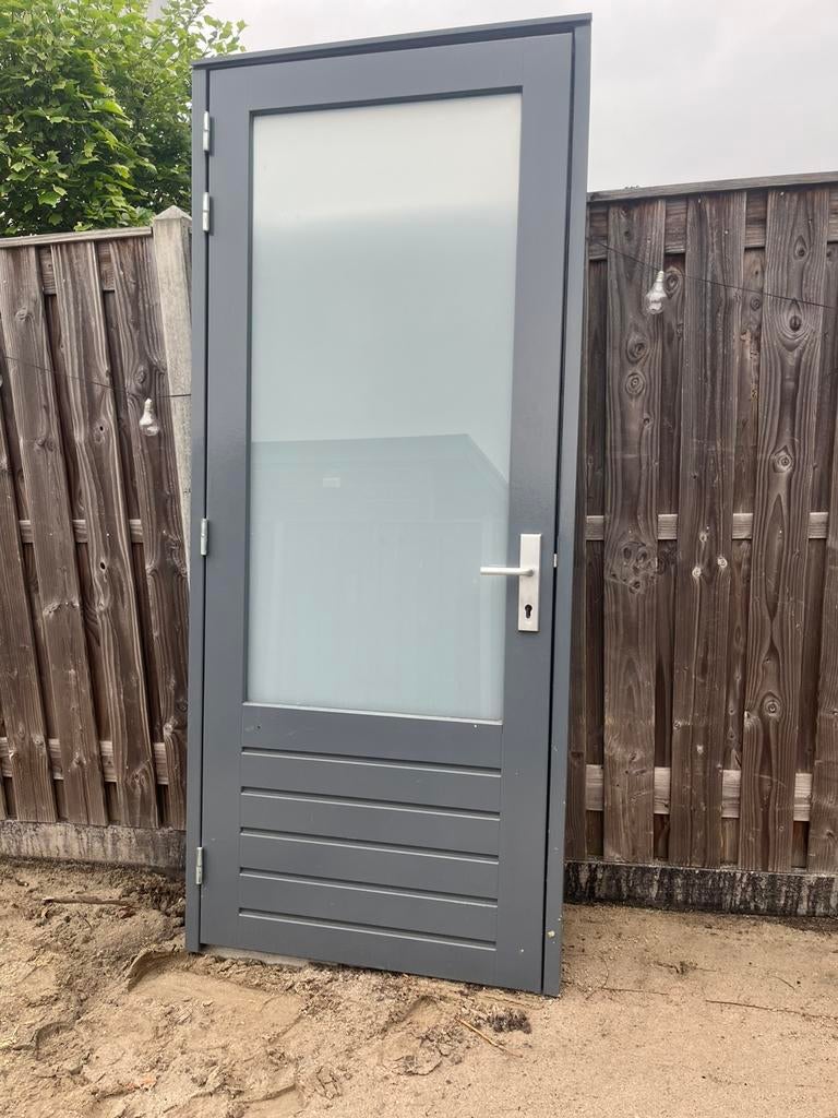 Schuurdeur incl kozijn, Deurkozijn, Zo goed als nieuw, Inclusief glas, 225 cm of meer