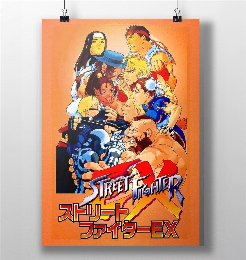 50x70cm Street Fighter EX Game Poster Capcom, Verzenden, Nieuw, A1 t/m A3, Film en Tv