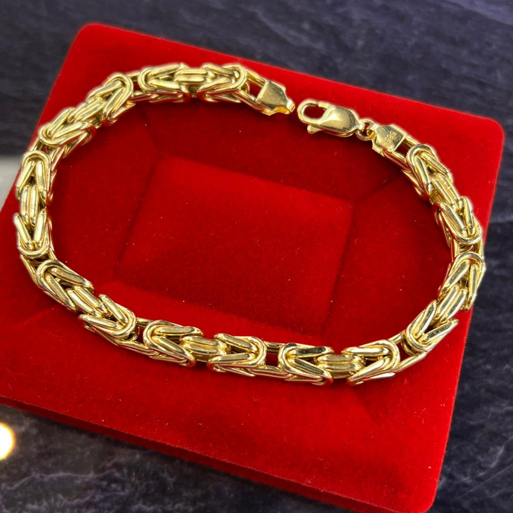 14k gouden armband koningsschakel koningsarmband, Ophalen of Verzenden, Nieuw, Goud