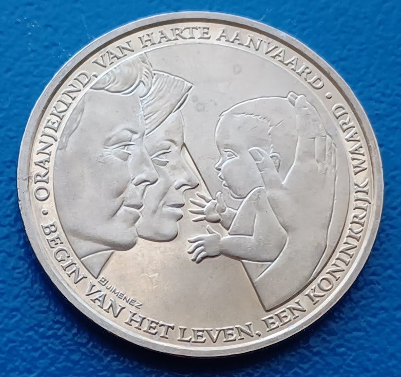 Penning geboorte prinses Amalia - 2003, Postzegels en Munten, Verzenden, Overige materialen, Nederland