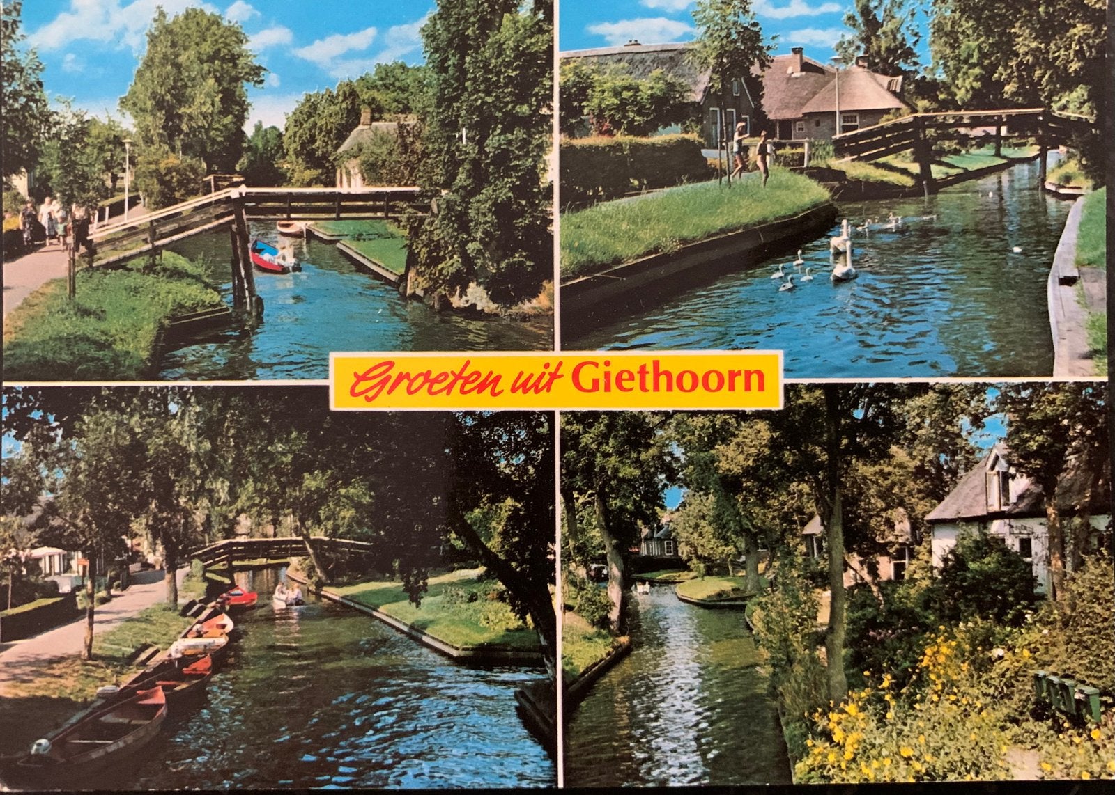 Groeten uit Giethoorn., Ophalen of Verzenden, Gelopen, Overijssel