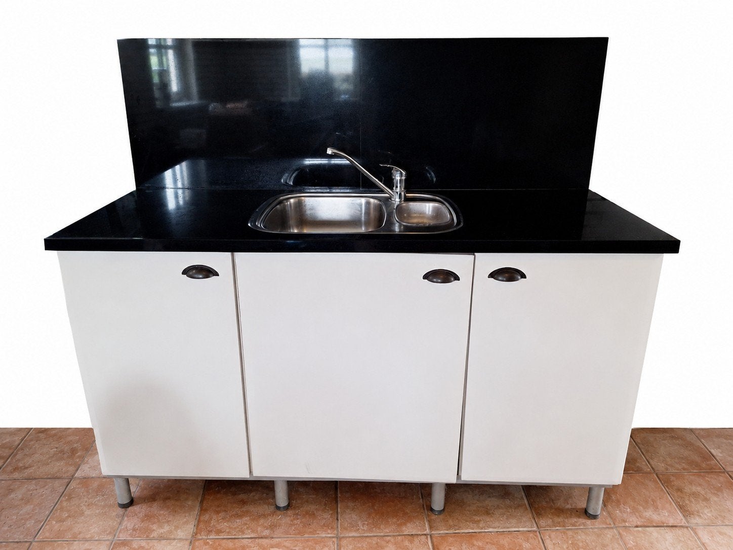 keukenblok bijkeuken, Ophalen, Gebruikt, Wit, Enkelwandige keuken