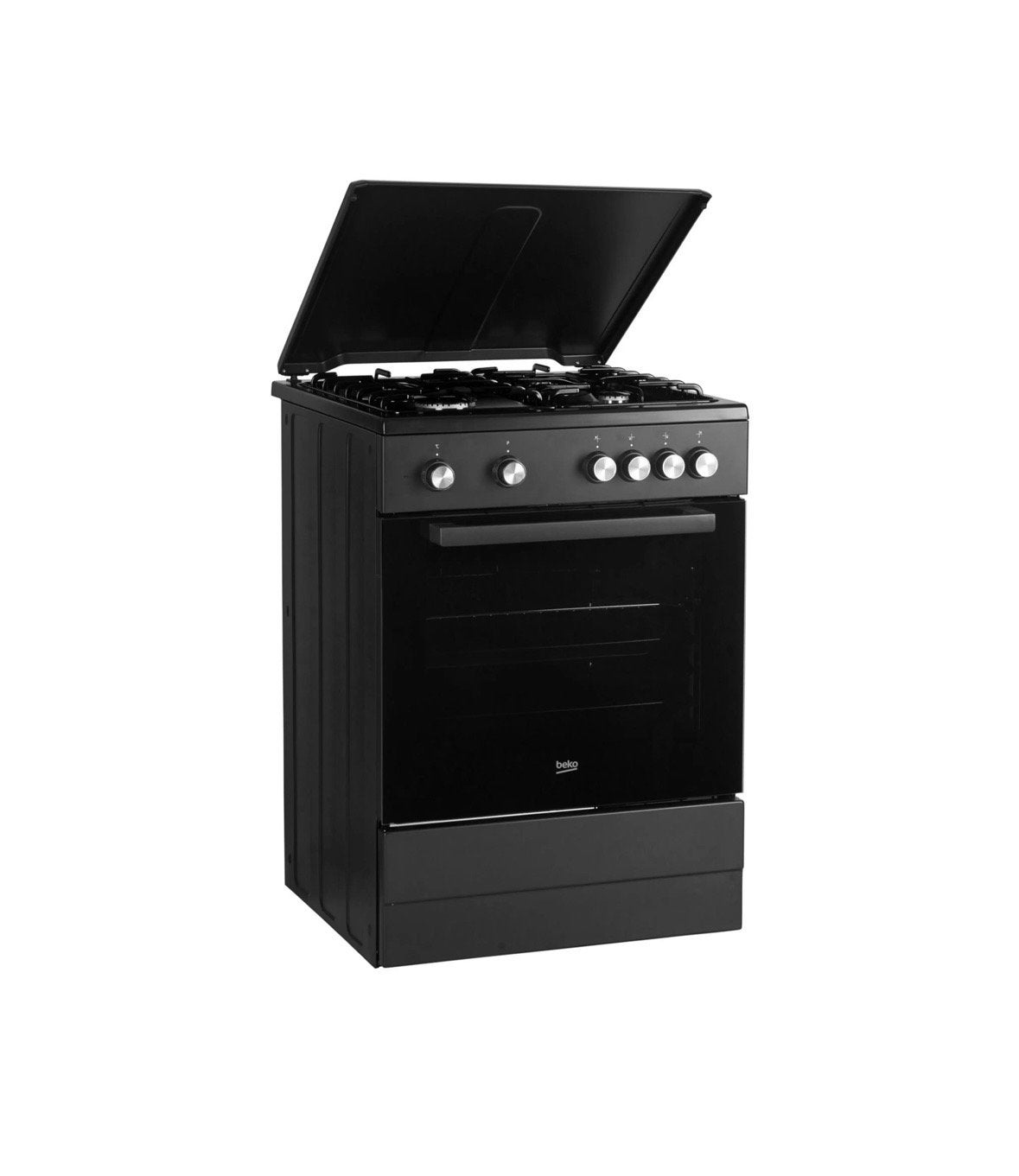 Beko Gasfornuis keramische kookplaat met 4 zones en oven, Ophalen, Gebruikt, 4 kookzones, Gas