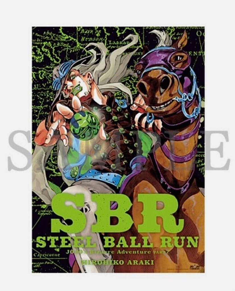 Officiële JoJo Steel Ball Run Poster - JOJO CARAVAN, Rechthoekig Staand, Nieuw, Ophalen of Verzenden, A1 t/m A3