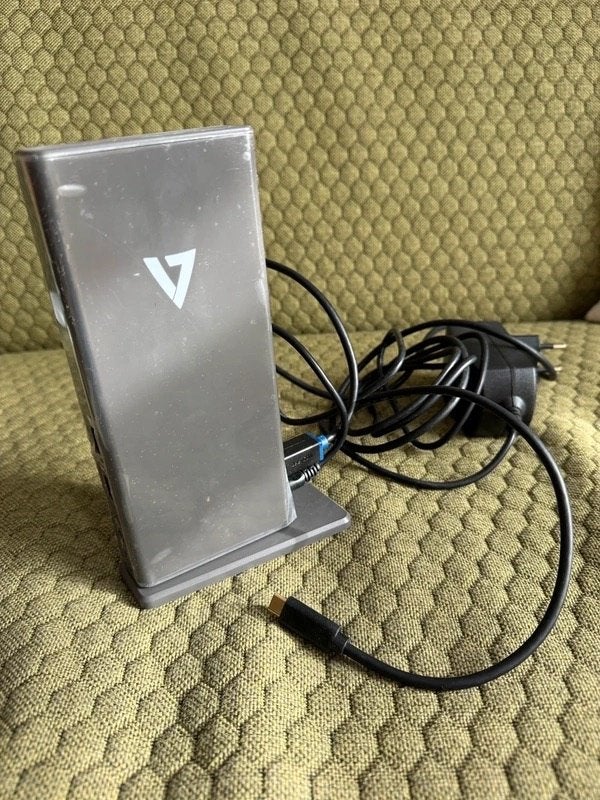 V7 UDDS-1E universeel docking station USB-C, Ophalen of Verzenden, Zo goed als nieuw, V7, Docking station