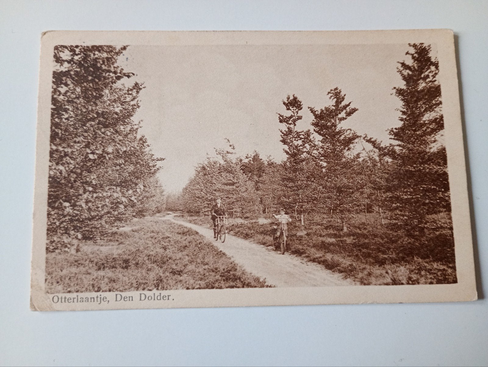 Den Dolder Otterlaantje met Fietsers 1930, Ophalen of Verzenden, 1920 tot 1940, Gelopen, Utrecht
