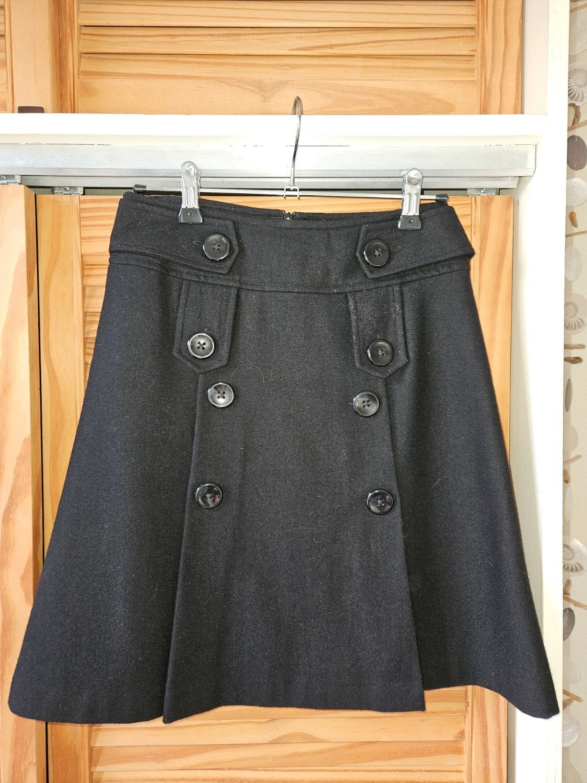 wollen rok maat 34 zwart, Ophalen of Verzenden, Zo goed als nieuw, Maat 34 (XS) of kleiner, Boven de knie