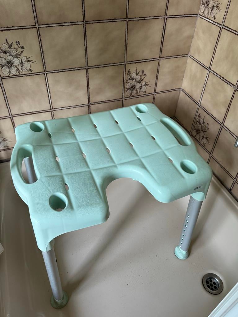 Douche stoel turquoise, Ophalen of Verzenden, Zo goed als nieuw