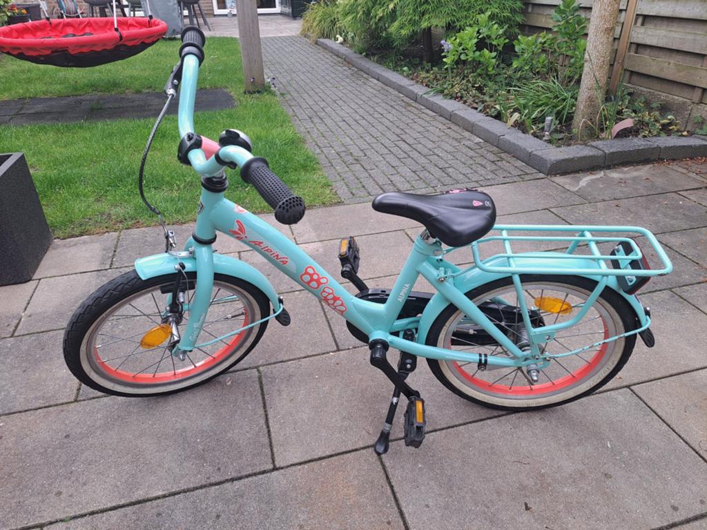 Meisjesfiets 16 inch, Fietsen en Brommers, Ophalen, Terugtraprem, Alpina, 16 tot 20 inch