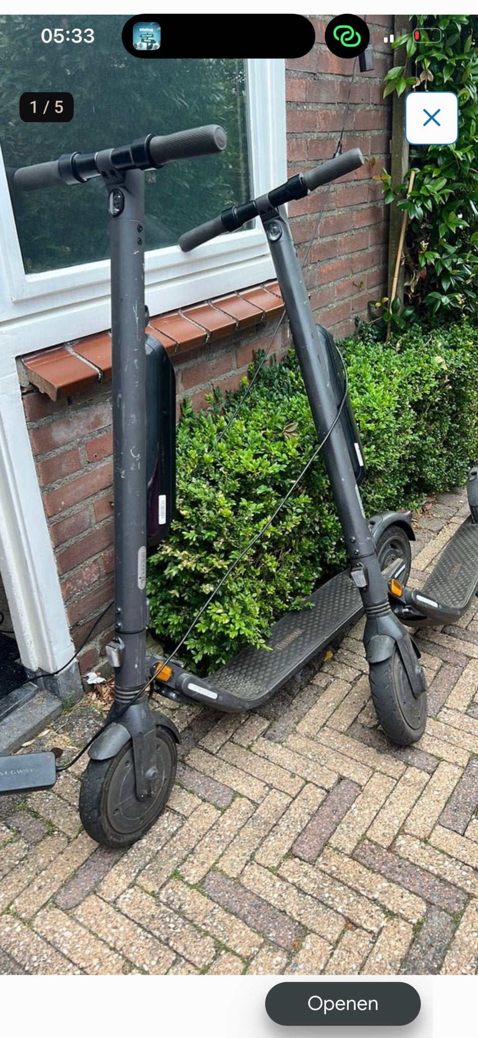 Twee Segway elektrische steps, Fietsen en Brommers, Steps, Ophalen of Verzenden, Gebruikt, Elektrische step (E-scooter)