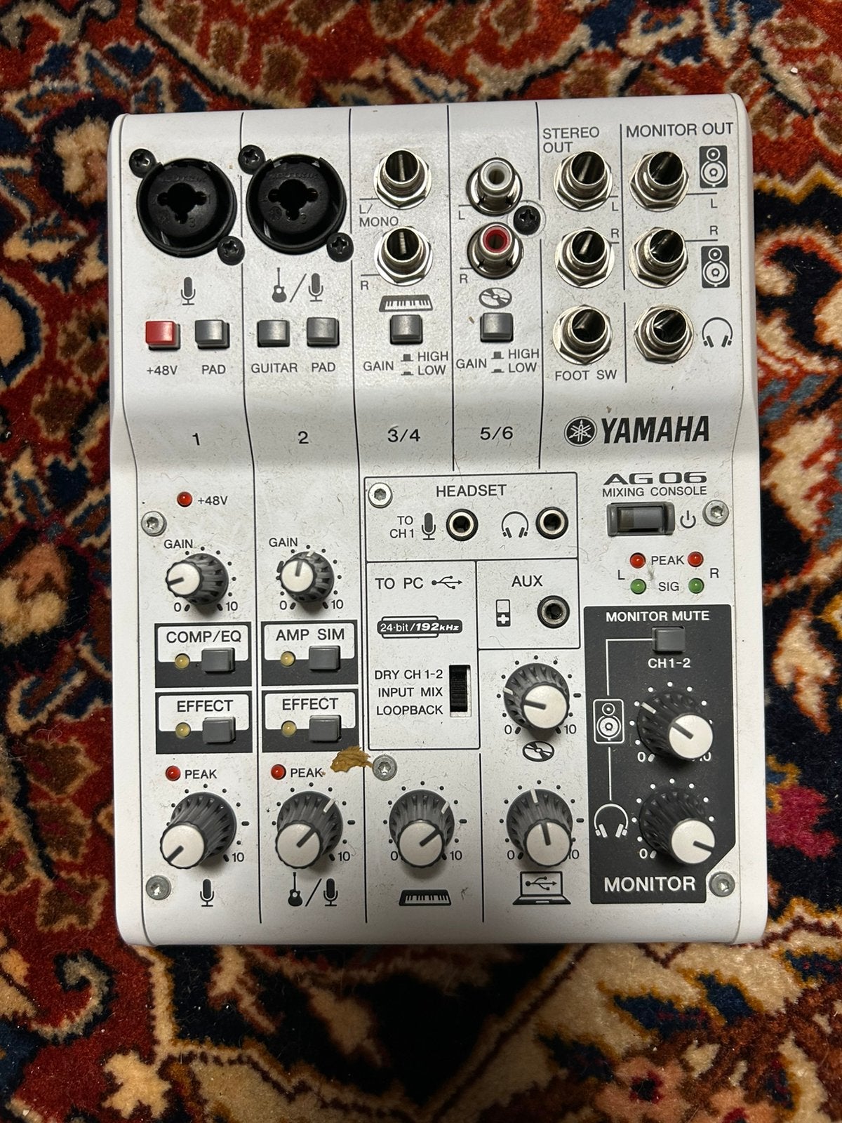 Yamaha AG06 mengpaneel, Ophalen of Verzenden, Zo goed als nieuw