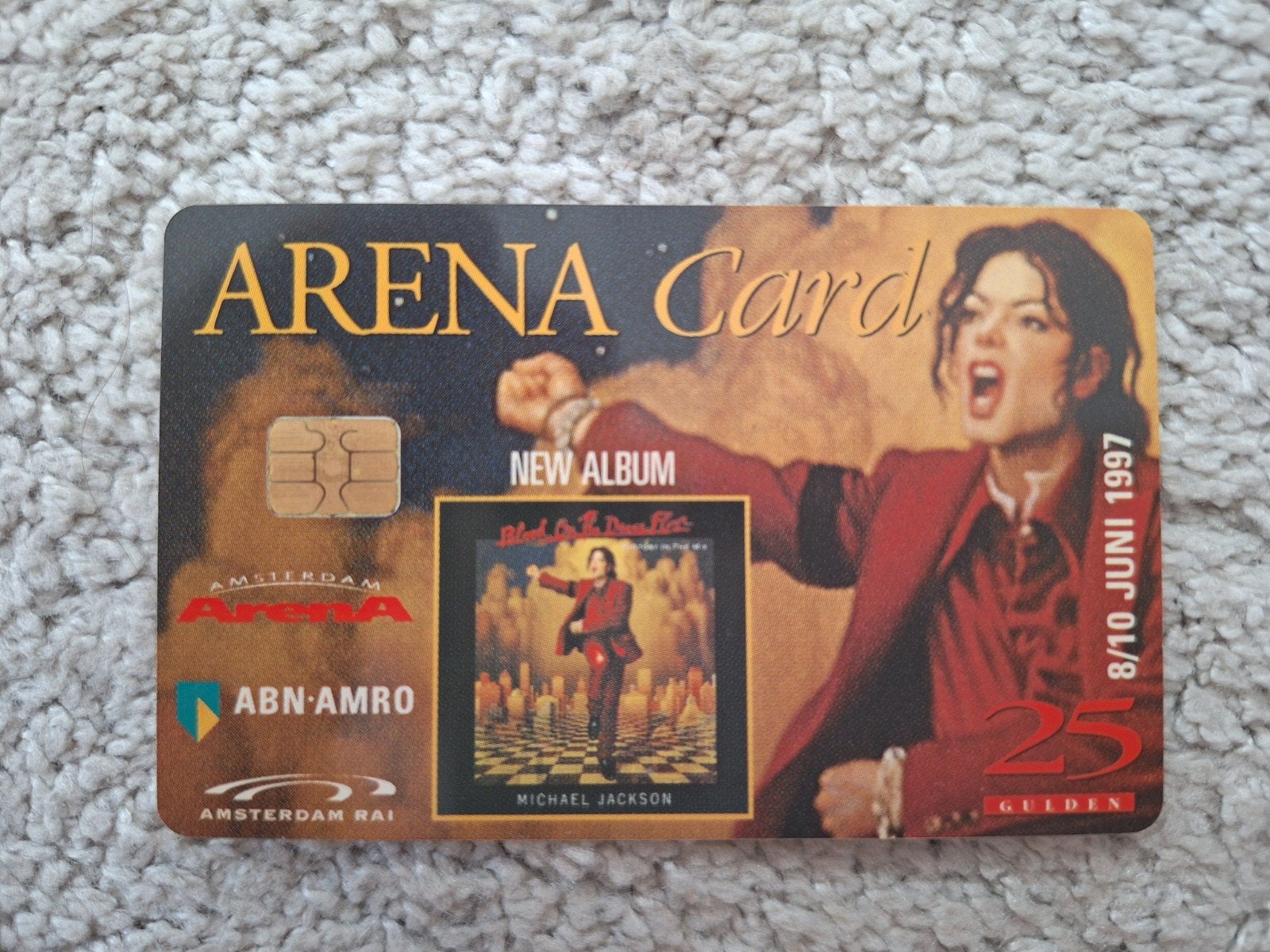 Michael Jackson Concert Arena Card 1997, Alle leeftijden, Ophalen of Verzenden, Gebruikt