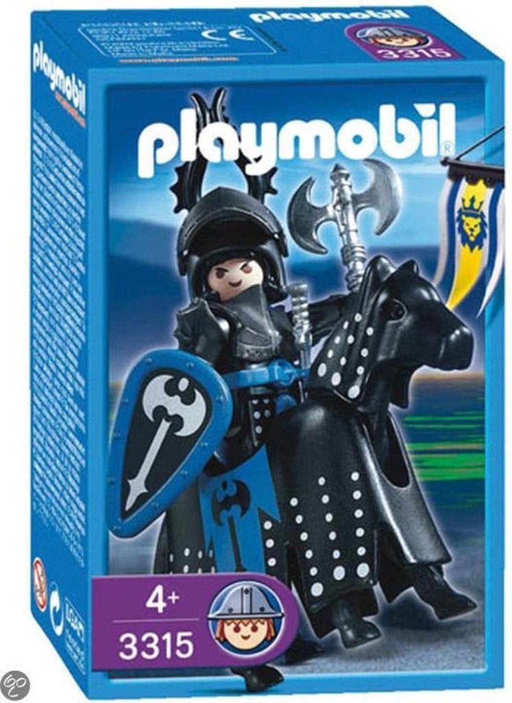 Playmobile 3315 de zwarte ridder, Ophalen, Complete set, Historisch, Zo goed als nieuw