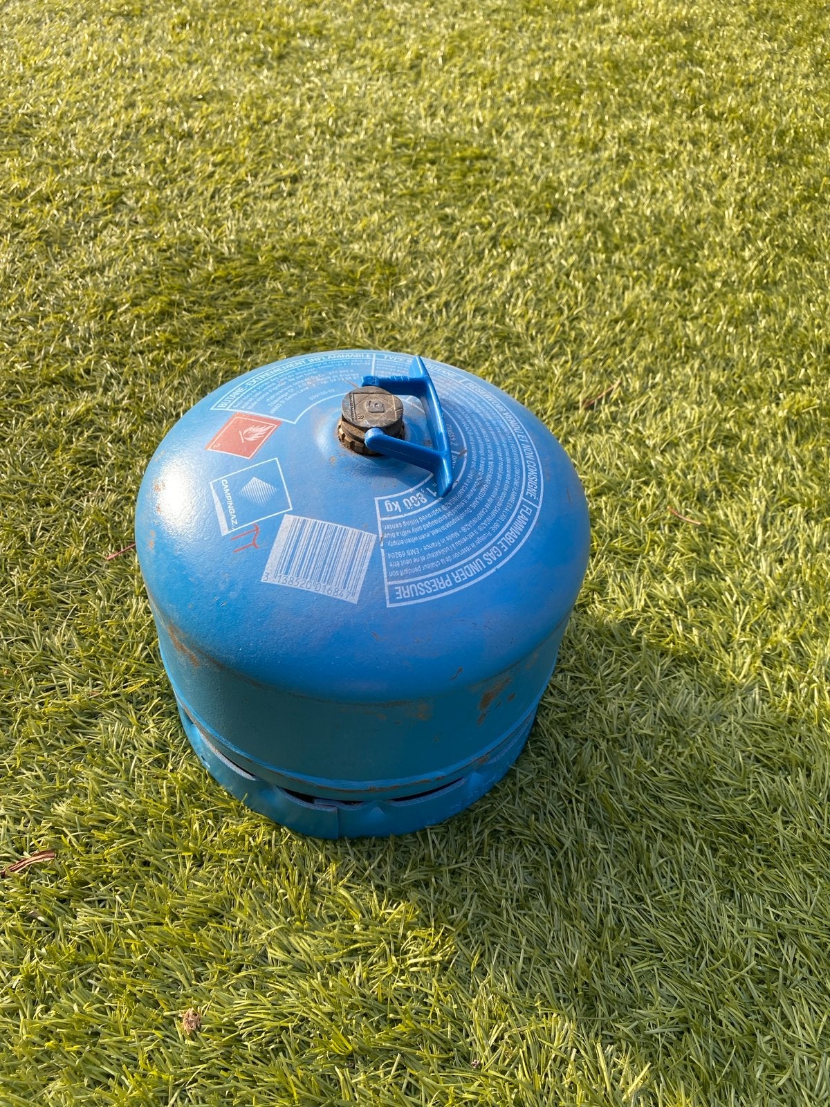 Lege Campingaz 904 gasfles, Ophalen, Gebruikt