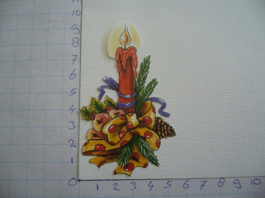 nr. 674 - uitgeknipt 3d plaatje kerst, Hobby en Vrije tijd, Kaarten | Zelf maken, Ophalen of Verzenden, Nieuw, Kerst, Knipvel