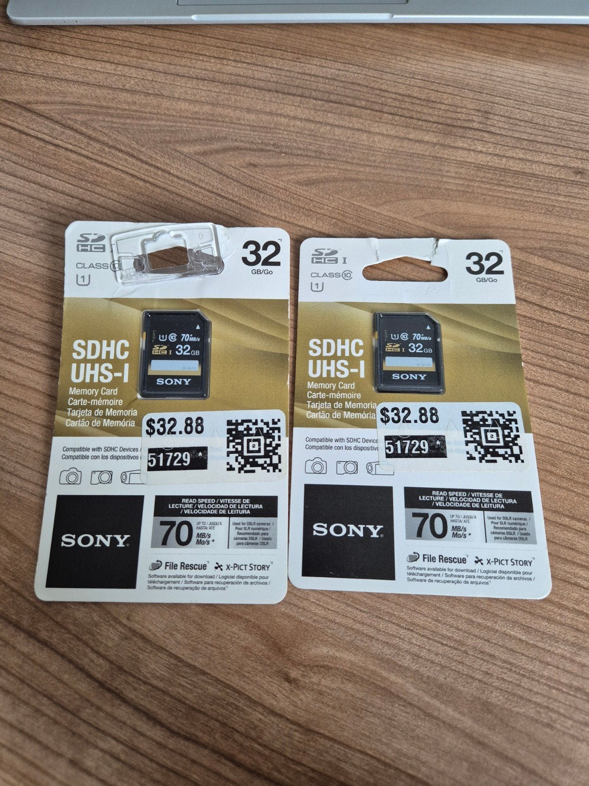 Sony SDHC UHS-I Geheugenkaart 32GB (2 stuks), Audio, Tv en Foto, 32 GB, Geschikt voor Full HD video, Fotocamera, Nieuw