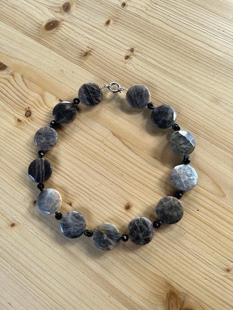 Picture jaspis ketting, Verzenden, Zo goed als nieuw, Steen of Mineraal, Met edelsteen