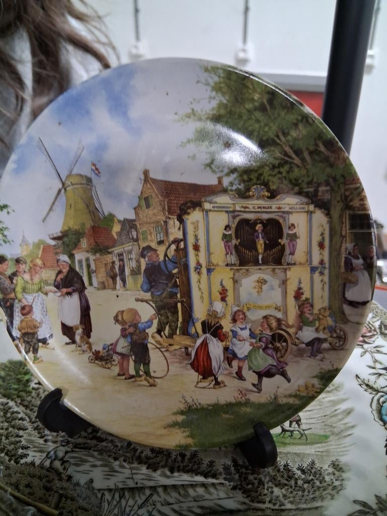 Decoratief bord Royal Schwabap - Hollands tafereel, Ophalen of Verzenden