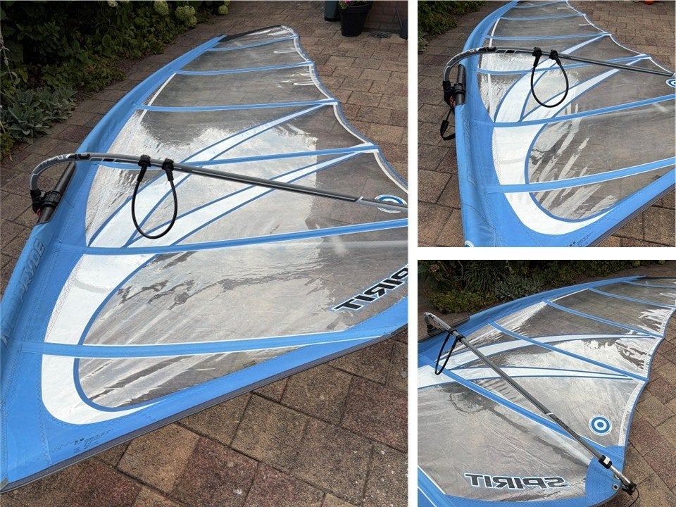 Complete windsurftuigage – Fanatic Gecko optioneel, Watersport en Boten, Windsurfen, Ophalen, Gebruikt, Complete set, Met mast
