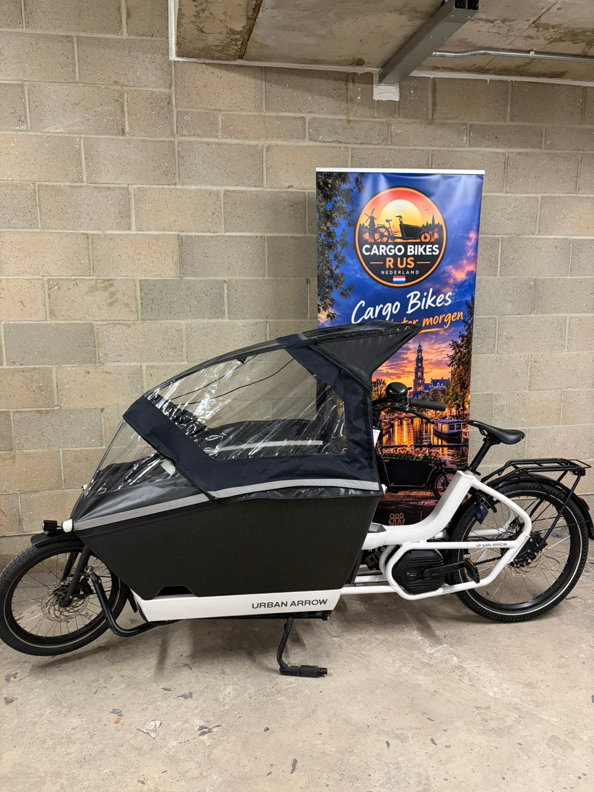Urban Arrow Family – Cargo Line - 500Wh - Enviolo – 3.500 km, 3 kinderen, Elektrisch, Zo goed als nieuw, Schijfrem